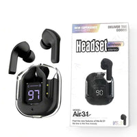Black Smart Touch Earbuds Bluetooth 5.3 with Voice Assistant image 3 PanguDeals Pakistan