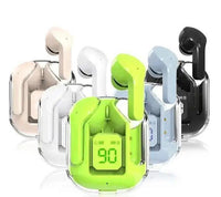 Noise-Cancelling Earbuds Bluetooth 5.3 Green Black Transparent image 1 PanguDeals Pakistan