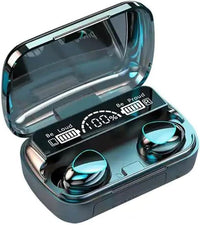 Black Bluetooth Earbuds with Charging Case & Digital Battery Display image 1 PanguDeals Pakistan