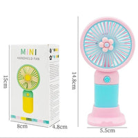 Mini Handheld Fan Green Yellow USB Rechargeable 1.5W image 4 PanguDeals Pakistan