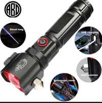 Rechargeable LED Torch Black Aluminum Portable image 2 PanguDeals Pakistan