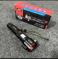 Rechargeable LED Torch Black Aluminum Portable image 5 PanguDeals Pakistan