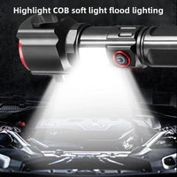 Rechargeable LED Torch Light Black Aluminum 8800mAh image 3 PanguDeals Pakistan