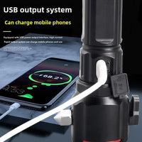 Rechargeable LED Torch Light Black Aluminum 8800mAh image 4 PanguDeals Pakistan