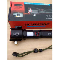 Rechargeable LED Torch with Safety Hammer & Zoom image 2 PanguDeals Pakistan