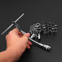 46-Piece Socket Wrench Tool Set Stainless Steel Red Case image 4 PanguDeals Pakistan
