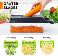 Black & Green Manual Food Chopper ABS Plastic Kitchen Tool image 4 PanguDeals Pakistan