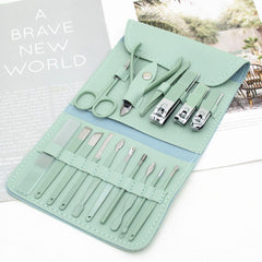 16-Piece Manicure & Pedicure Kit – Premium Stainless Steel Nail Care