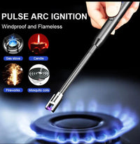 Flameless Plasma Lighter Black Windproof USB Charge image 2 PanguDeals Pakistan