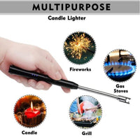 USB Rechargeable Lighter with LED Display Black image 5 PanguDeals Pakistan