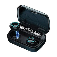 M10 Digital Display Earbuds Black ABS Sweat Resistant image 2 PanguDeals Pakistan