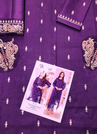 Purple Embroidered 2-Piece Women's Lawn Suit for Weddings & Parties image 5 PanguDeals Pakistan