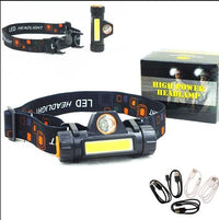 Rechargeable LED Headlight Black ABS Camping Hiking Portable image 2 PanguDeals Pakistan