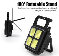 Rechargeable Flashlight Black ABS 180° Stand Portable Camping Gear image 1 PanguDeals Pakistan