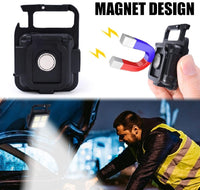 Rechargeable Flashlight Black ABS 180° Stand Portable Camping Gear image 5 PanguDeals Pakistan