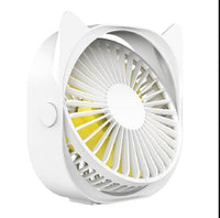 Mini Cat Ear Fan Blue USB Rechargeable image 3 PanguDeals Pakistan