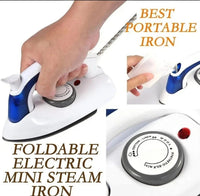 Portable Steam Iron White Blue 700W Ceramic Soleplate image 5 PanguDeals Pakistan