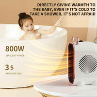 800W Portable Electric Heater White Fast Heat Low Noise image 2 PanguDeals Pakistan