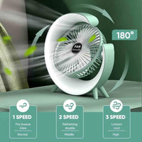 RGB Desktop Fan with 180° Swing Head, ABS Plastic, Lightweight & Stylish image 3 PanguDeals Pakistan