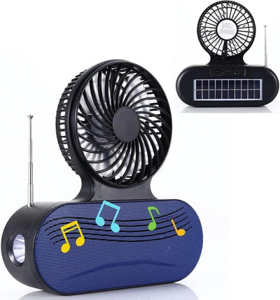 Solar Fan with Music & LED Light for Outdoor Use image 1 PanguDeals Pakistan