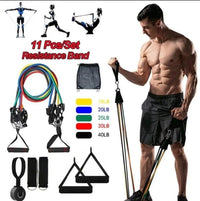 Adjustable Resistance Bands for Home Gym - 11 Pcs Set image 3 PanguDeals Pakistan