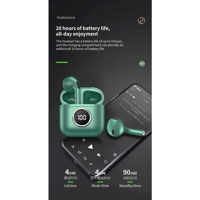 Premium Quality Green Bluetooth Earbuds with IPX4 Waterproof image 1 PanguDeals Pakistan