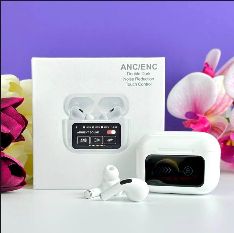 ANC Wireless Earbuds White Bluetooth 5 Touch Control image 1 PanguDeals Pakistan