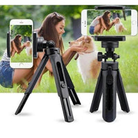 Mobile Phone Stand Black Adjustable Tripod for Outdoor Use image 1 PanguDeals Pakistan