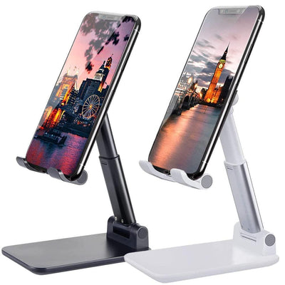 Adjustable Phone Stand Black White ABS Plastic image 1 PanguDeals Pakistan