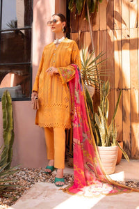 Mustard Chikankari Lawn Suit with Silk Dupatta for Eid image 1 PanguDeals Pakistan