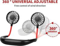 Neck Fan White Adjustable USB Rechargeable image 2 PanguDeals Pakistan