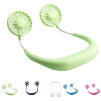 Neck Fan White Adjustable USB Rechargeable image 3 PanguDeals Pakistan
