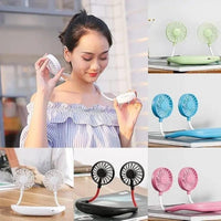 Neck Fan White Adjustable USB Rechargeable image 5 PanguDeals Pakistan