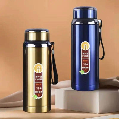 Stainless Steel Water Bottle 316 Gold Blue Vacuum Insulated image 1 PanguDeals Pakistan