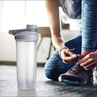 Gym Shaker Bottle BPA-Free Gray Leak Proof image 1 PanguDeals Pakistan