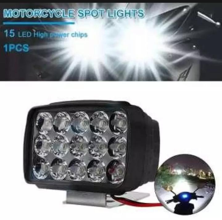 15 LED Motorcycle Spot Light with Mirror image 1 PanguDeals Pakistan