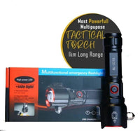 Black ABS Tactical Flashlight with 5 Modes & USB Charge image 3 PanguDeals Pakistan