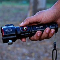 Black ABS Tactical Flashlight with 5 Modes & USB Charge image 4 PanguDeals Pakistan