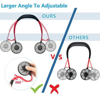 Portable Neck Fan with 2 Fans & 2 Pads image 3 PanguDeals Pakistan