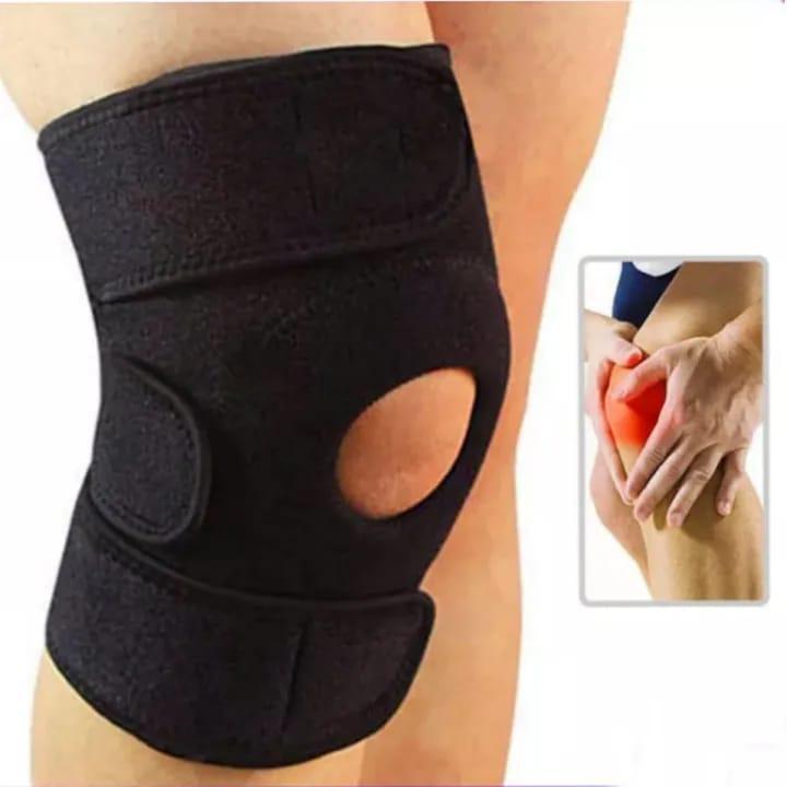 Black Adjustable Knee Support Brace for Daily Comfort image 1 PanguDeals Pakistan