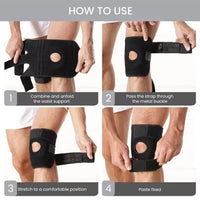 Black Adjustable Knee Support Brace for Daily Comfort image 2 PanguDeals Pakistan