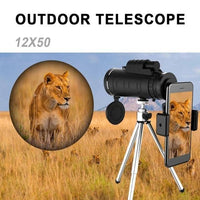Compact 50x60 Zoom Telescope Black Tripod for Travel image 2 PanguDeals Pakistan
