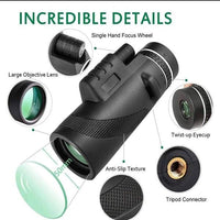 Compact 50x60 Zoom Telescope Black Tripod for Travel image 3 PanguDeals Pakistan