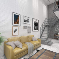 White 3D Brick Wall Sticker 2 Pcs image 2 PanguDeals Pakistan