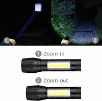 Mini Rechargeable LED Flashlight Black 500mAh Portable image 5 PanguDeals Pakistan