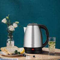 Stainless Steel Electric Kettle Fast Boil Silver Black Handle image 1 PanguDeals Pakistan