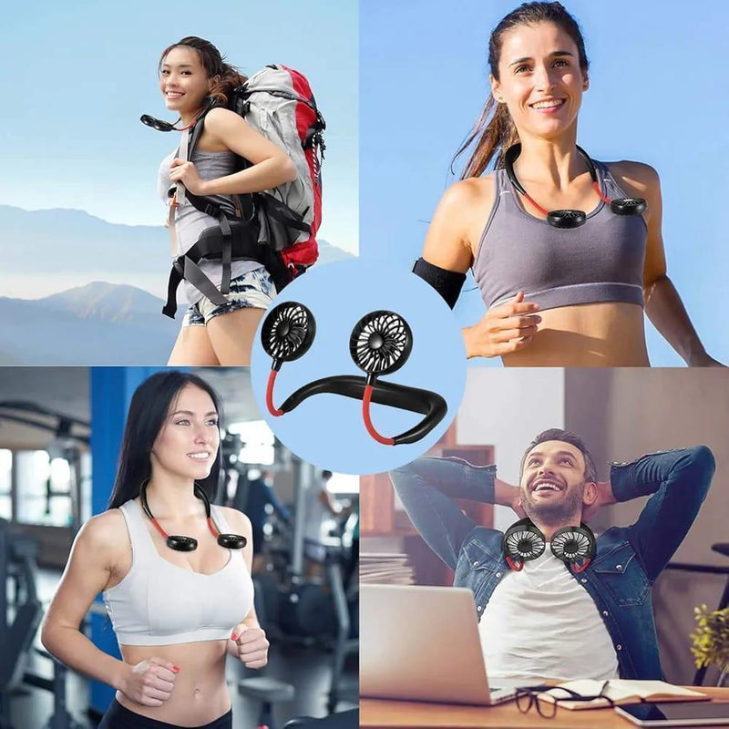 Neck Fan for Hot Weather Workout Office Relaxing image 1 PanguDeals Pakistan
