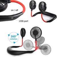 Neck Fan for Hot Weather Workout Office Relaxing image 3 PanguDeals Pakistan