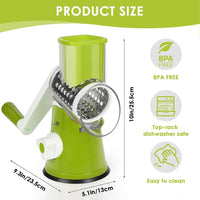 Green Vegetable Cutter with 3 Blades for Kitchen Use image 2 PanguDeals Pakistan