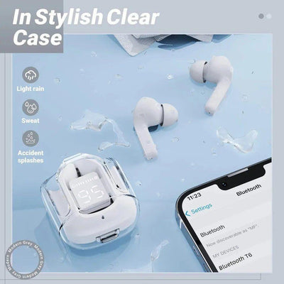 Stylish Water Resistant Earbuds with Clear Case image 1 PanguDeals Pakistan